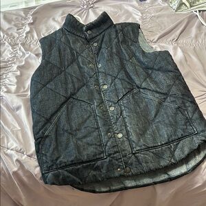 Quilted Denim Vest